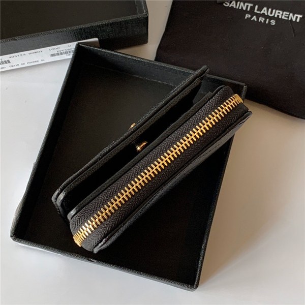 Saint Laurent 생로랑 캐비어 금장 반지갑 Y403723