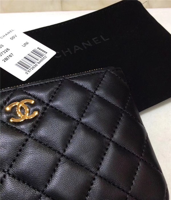 샤넬 램스킨 금장 동전&카드지갑 AS1008-1