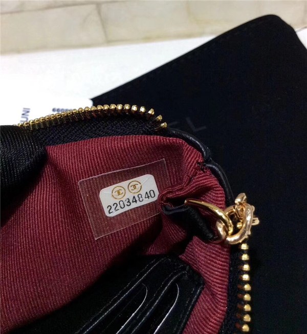 샤넬 램스킨 금장 동전&카드지갑 AS1008-1