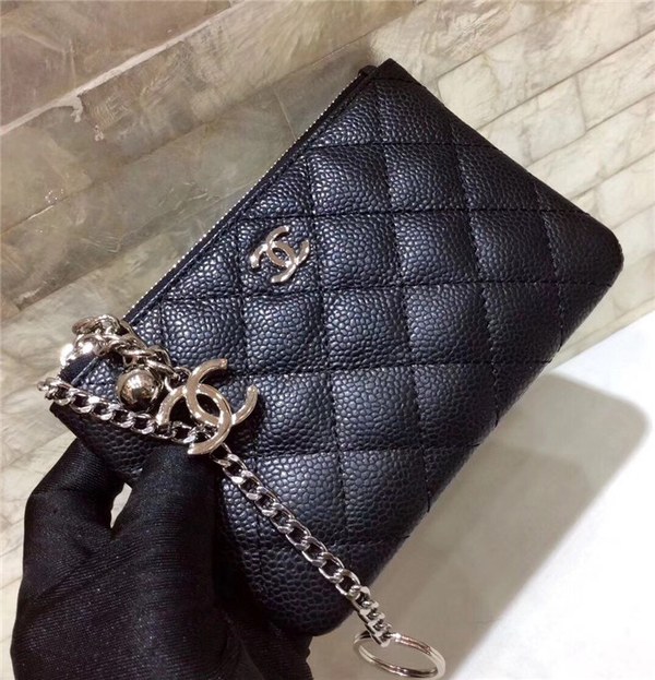 샤넬 케비어 은장 동전&카드지갑 AS1009-1