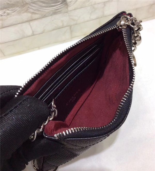 샤넬 케비어 은장 동전&카드지갑 AS1009-1