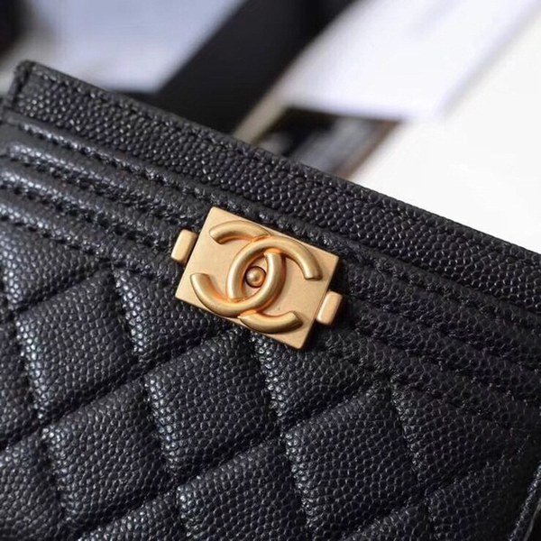 샤넬 캐비어 보이 카드지갑 H175