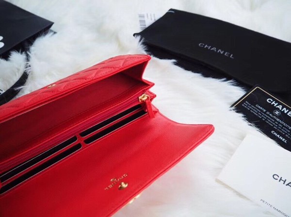 샤넬보이 장지갑 7742066 레드