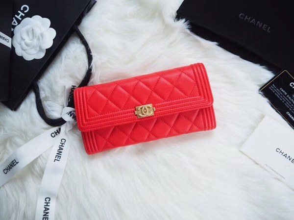 샤넬보이 장지갑 7742066 레드