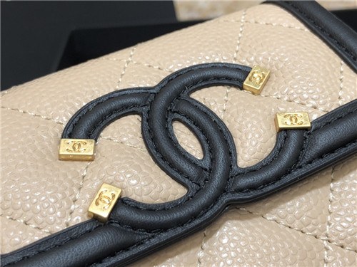 Chanel 2021 Women's Leather Coin purse/Card purse,11cm