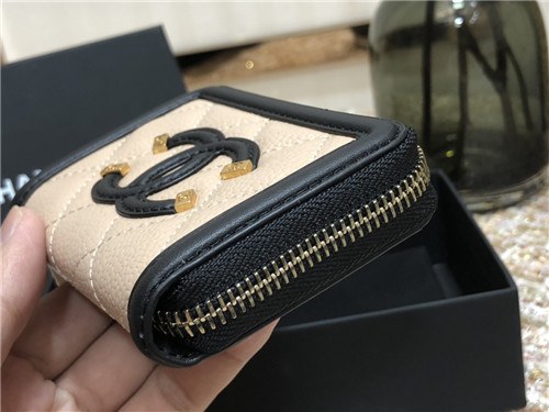 Chanel 2021 Women's Leather Coin purse/Card purse,11cm
