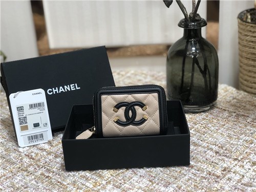 Chanel 2021 Women's Leather Coin purse/Card purse,11cm
