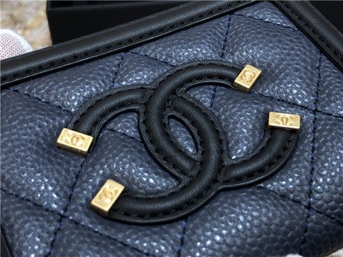 Chanel 2021 Women's Leather Coin purse/Card purse,11cm