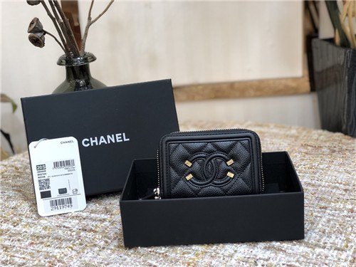 Chanel 2021 Women's Leather Coin purse/Card purse,11cm