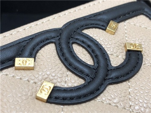Chanel 2021 Women's Leather Card purse,11cm