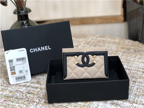 Chanel 2021 Women's Leather Card purse,11cm