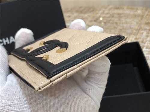 Chanel 2021 Women's Leather Card purse,11cm