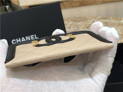 Chanel 2021 Women's Leather Card purse,11cm