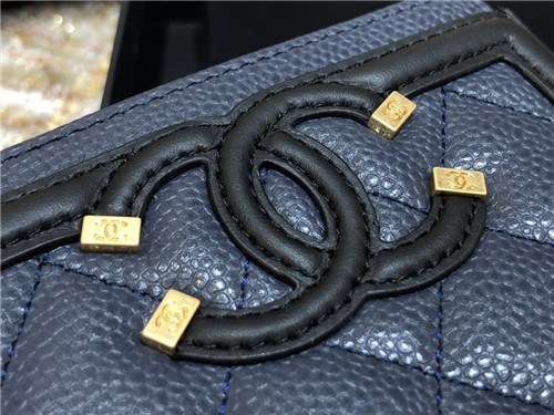 Chanel 2021 Women's Leather Card purse,11cm