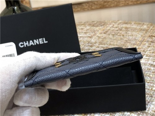 Chanel 2021 Women's Leather Card purse,11cm