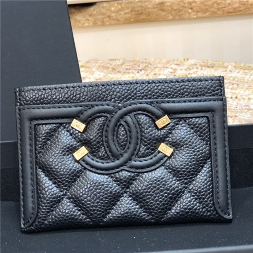 Chanel 2021 Women's Leather Card purse,11cm