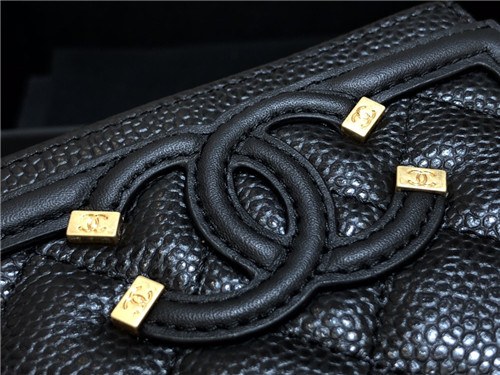 Chanel 2021 Women's Leather Card purse,11cm