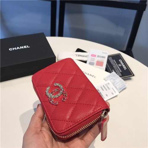 Chanel 2021 Women's Leather Coin purse/Card purse,11.5cm