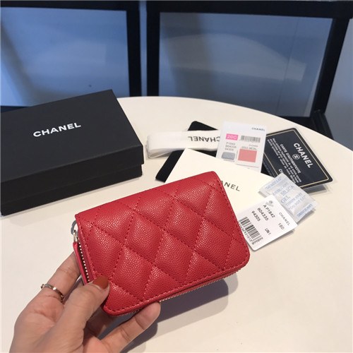 Chanel 2021 Women's Leather Coin purse/Card purse,11.5cm
