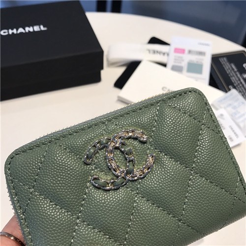 Chanel 2021 Women's Leather Coin purse/Card purse,11.5cm