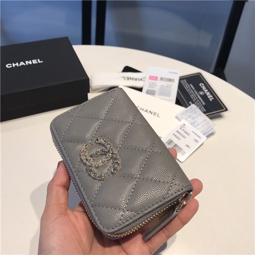 Chanel 2021 Women's Leather Coin purse/Card purse,11.5cm