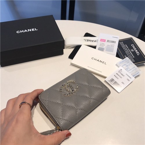Chanel 2021 Women's Leather Coin purse/Card purse,11.5cm
