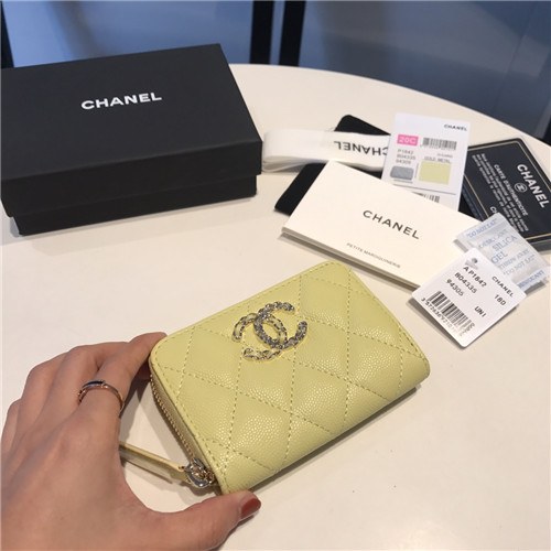 Chanel 2021 Women's Leather Coin purse/Card purse,11.5cm