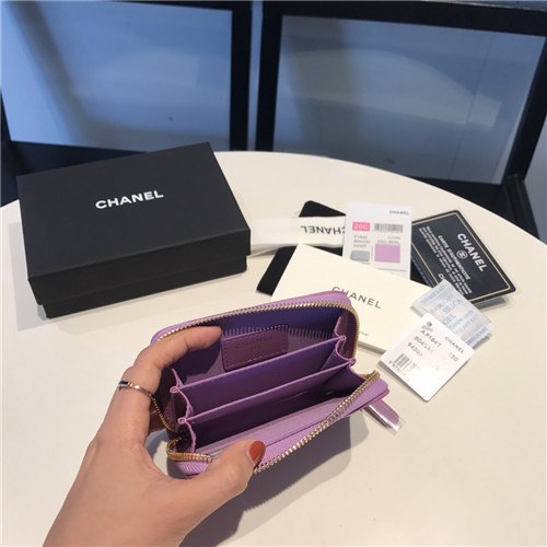 Chanel 2021 Women's Leather Coin purse/Card purse,11.5cm