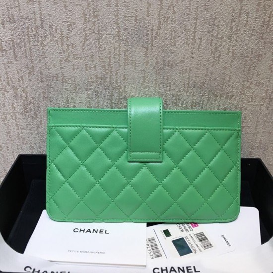 샤넬 2020 여성용 레더 장지갑 / 카드지갑 ,CHAW0075,19.5cm.그린
