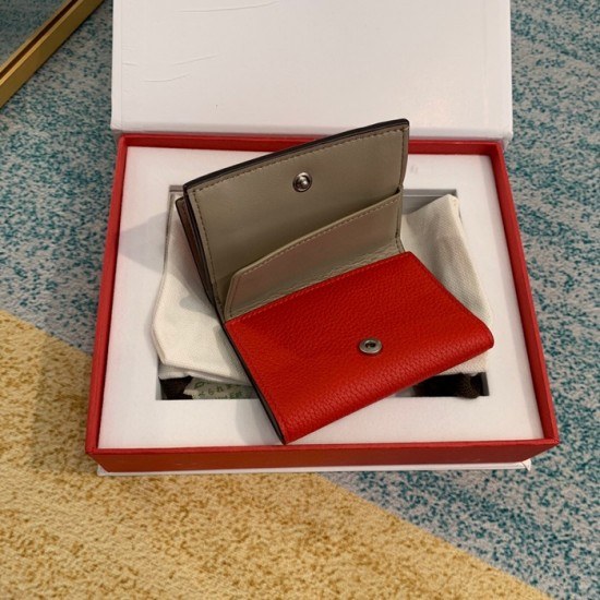 셀린느 2020 여성용 레더 카드 퍼스,CELW0036,9.7cm.레드