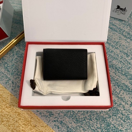 셀린느 2020 여성용 레더 카드 퍼스,CELW0035,9.7cm.블랙