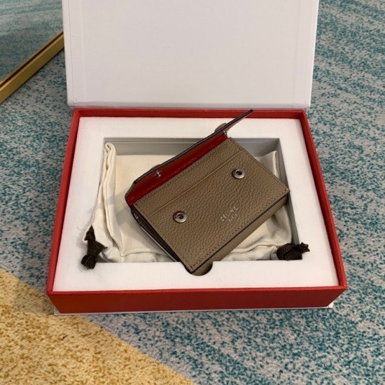 셀린느 2020 여성용 레더 카드 퍼스,CELW0034,9.7cm.그레이