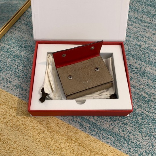 셀린느 2020 여성용 레더 카드 퍼스,CELW0034,9.7cm.그레이