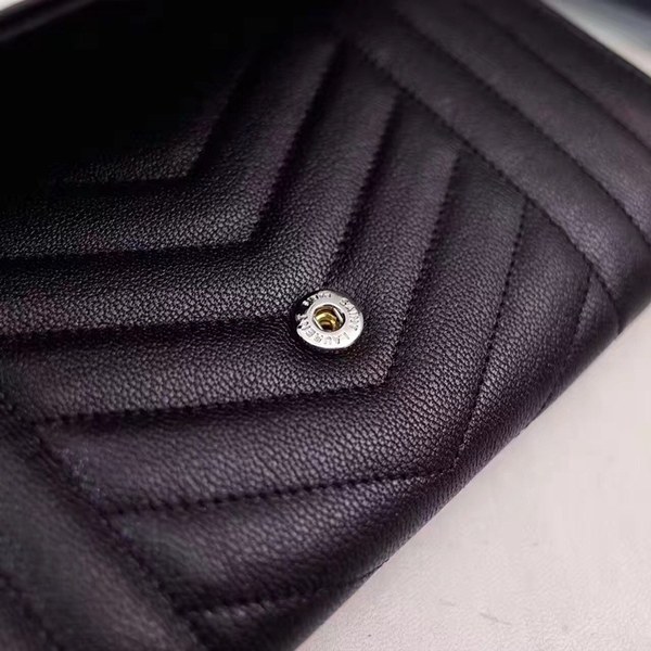 입생로랑 장지갑 437469-1 블랙&은장