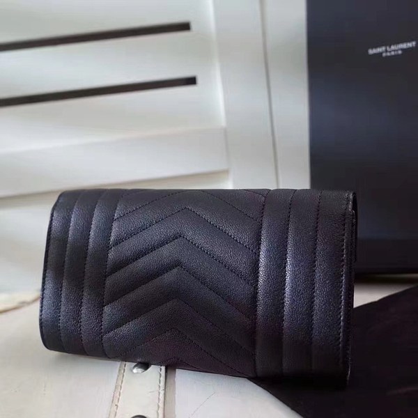 입생로랑 장지갑 437469-1 블랙&금장