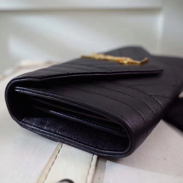 입생로랑 장지갑 437469-1 블랙&금장