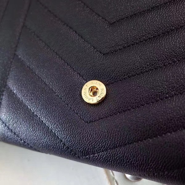 입생로랑 장지갑 437469-1 블랙&금장