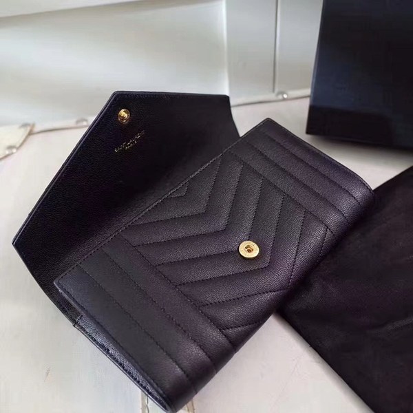 입생로랑 장지갑 437469-1 블랙&금장