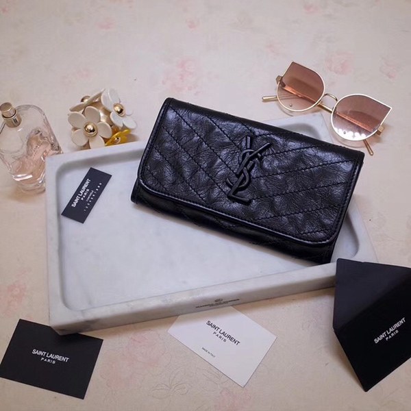 입생로랑 니키 생로랑 장지갑 블랙 583552