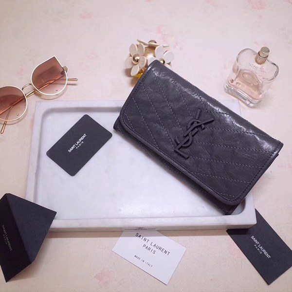 입생로랑 니키 생로랑 장지갑 그레이 583552