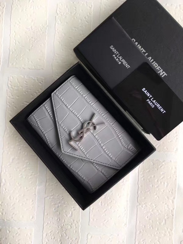 입생로랑 카드지갑 소가죽