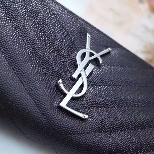 입생로랑 장지갑 358094-4 블랙은장