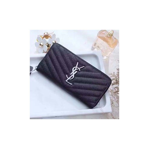 입생로랑 장지갑 358094-4 블랙은장
