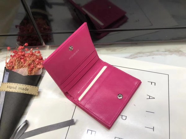 Saint Laurent 2020 여성용 퀄팅 반지갑 핫핑크,핑크