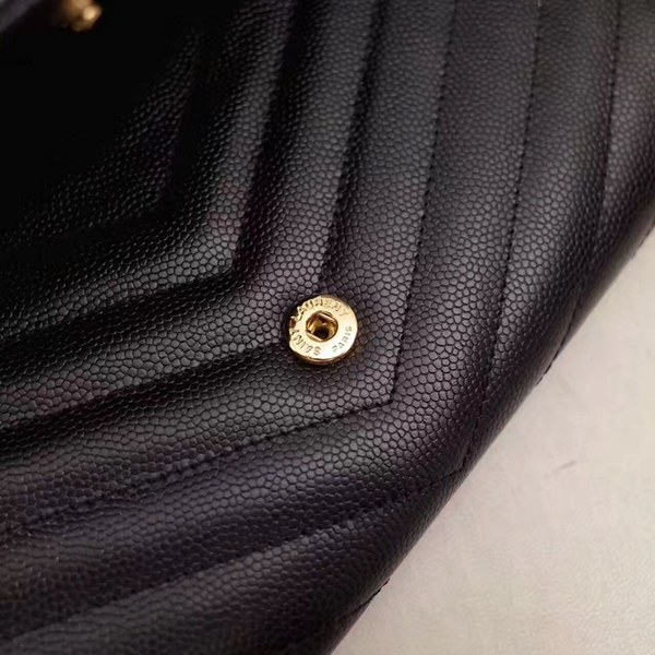 입생로랑 장지갑 437469 블랙&금장