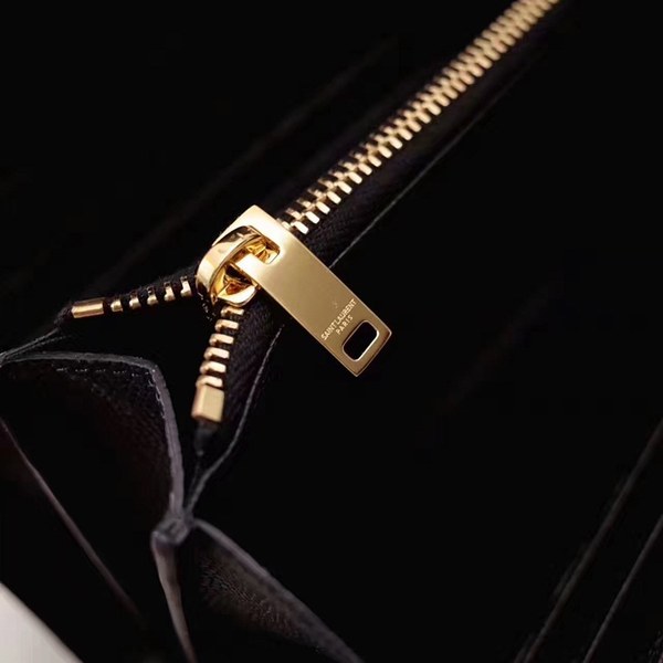 입생로랑 장지갑 437469 블랙&금장