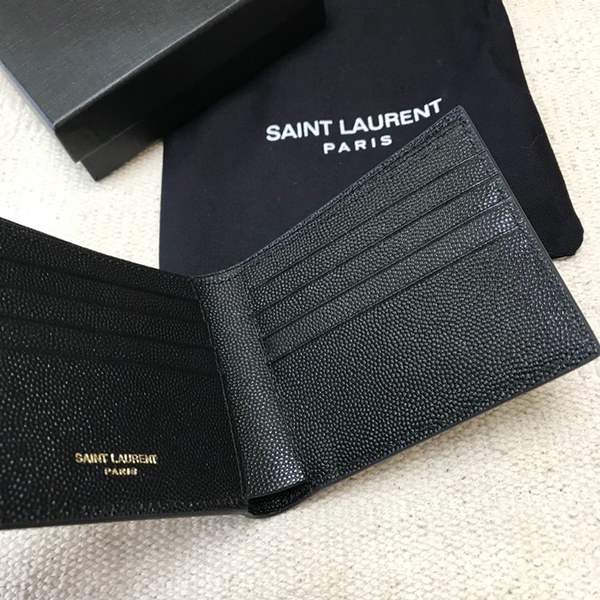 8위 Saint Laurent 2020 Leather Wallet,453276- 입생로랑 2020 남여공용 레더 반지갑 SLW0064,블랙