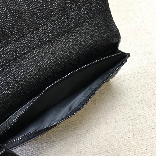 Saint Laurent 2020 Leather Wallet,529981- 입생로랑 2020 남여공용 레더 장지갑 SLW0063,블랙