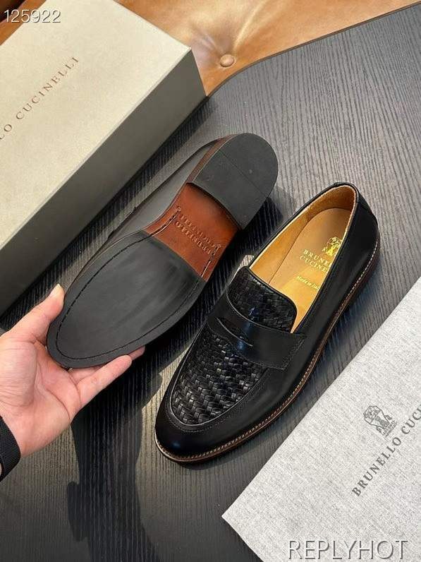 브루넬로쿠치넬리 2026 인트레치아토 페니 슈즈 구두 로퍼