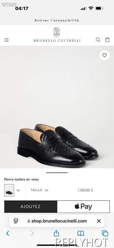 브루넬로쿠치넬리 2026 인트레치아토 페니 슈즈 구두 로퍼